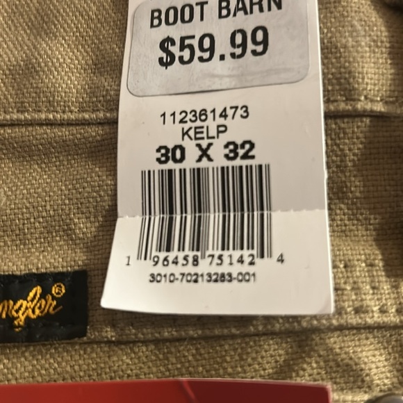 Wrangler Premium Performance Tough Comfort Cowboy Cut Slim Fit Canvas Jeans - Picture 7 of 7